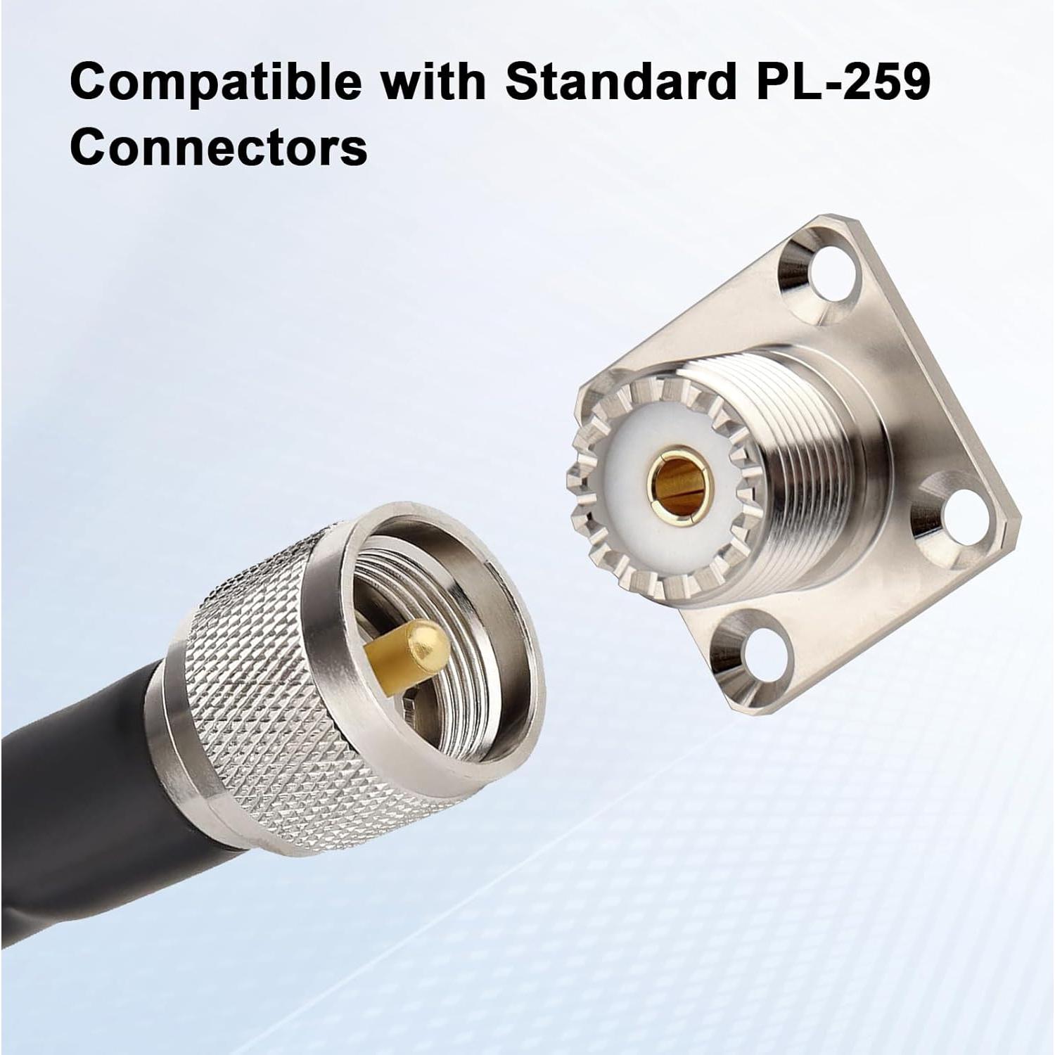 Conector UHF Femenino SO-239 XRDS-RF - Paquete de 3