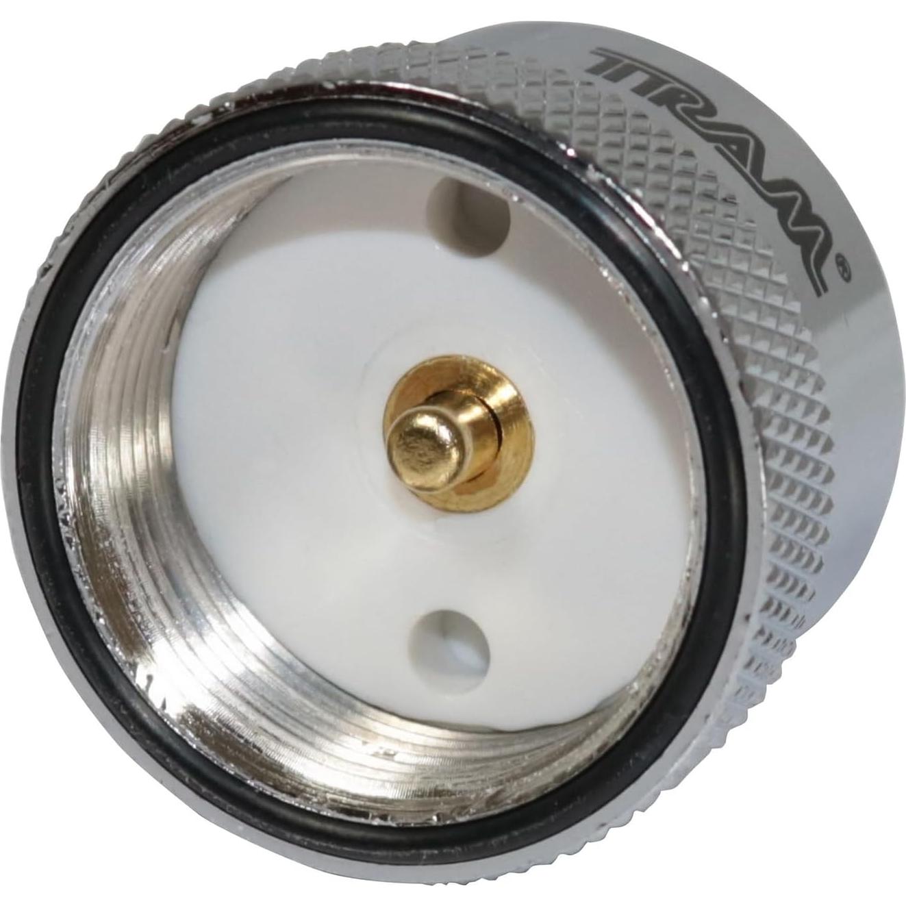 Adaptador de Antena Móvil Tram 1296 NMO a UHF Hembra Plata