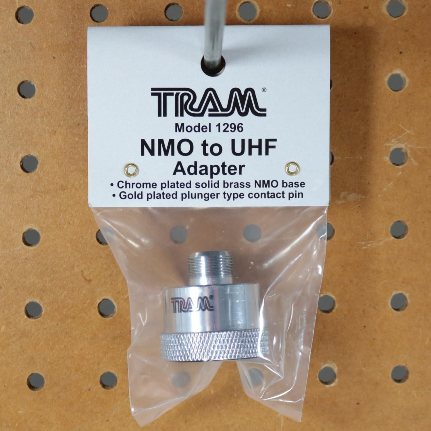 Adaptador de Antena Móvil Tram 1296 NMO a UHF Hembra Plata