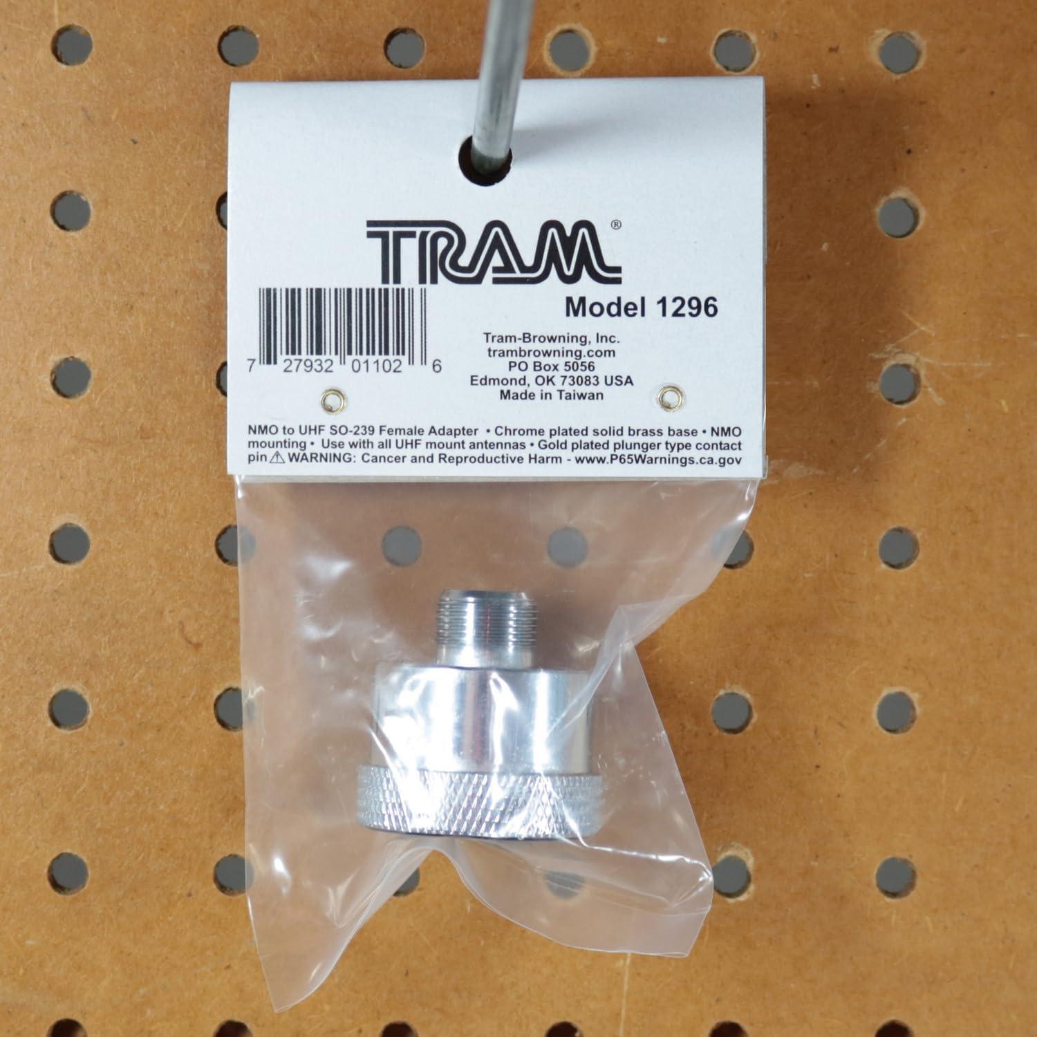 Adaptador de Antena Móvil Tram 1296 NMO a UHF Hembra Plata