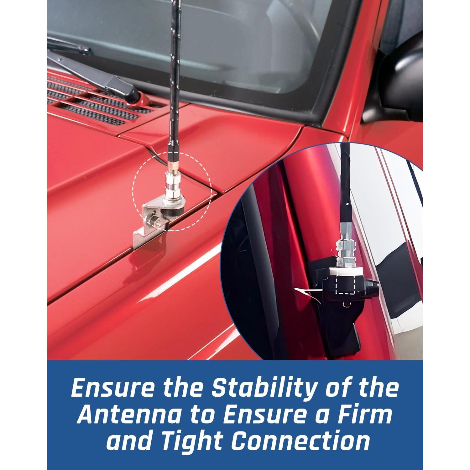 Adaptador de Montaje de Antena CB Wujexuhe SO-239 2 Piezas