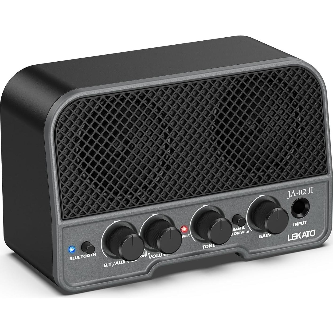 Amplificador de Guitarra Recargable LEKATO 5W Bluetooth Negro