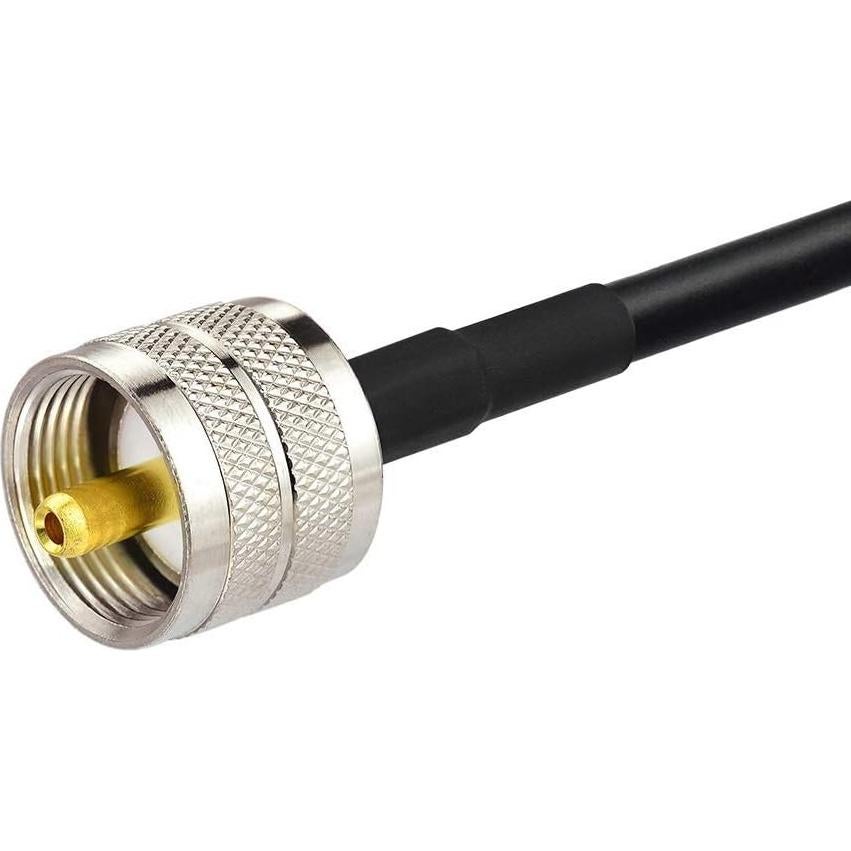 Cable Coaxial RG58 1m Bingfu UHF PL259 a SO239 para Radio