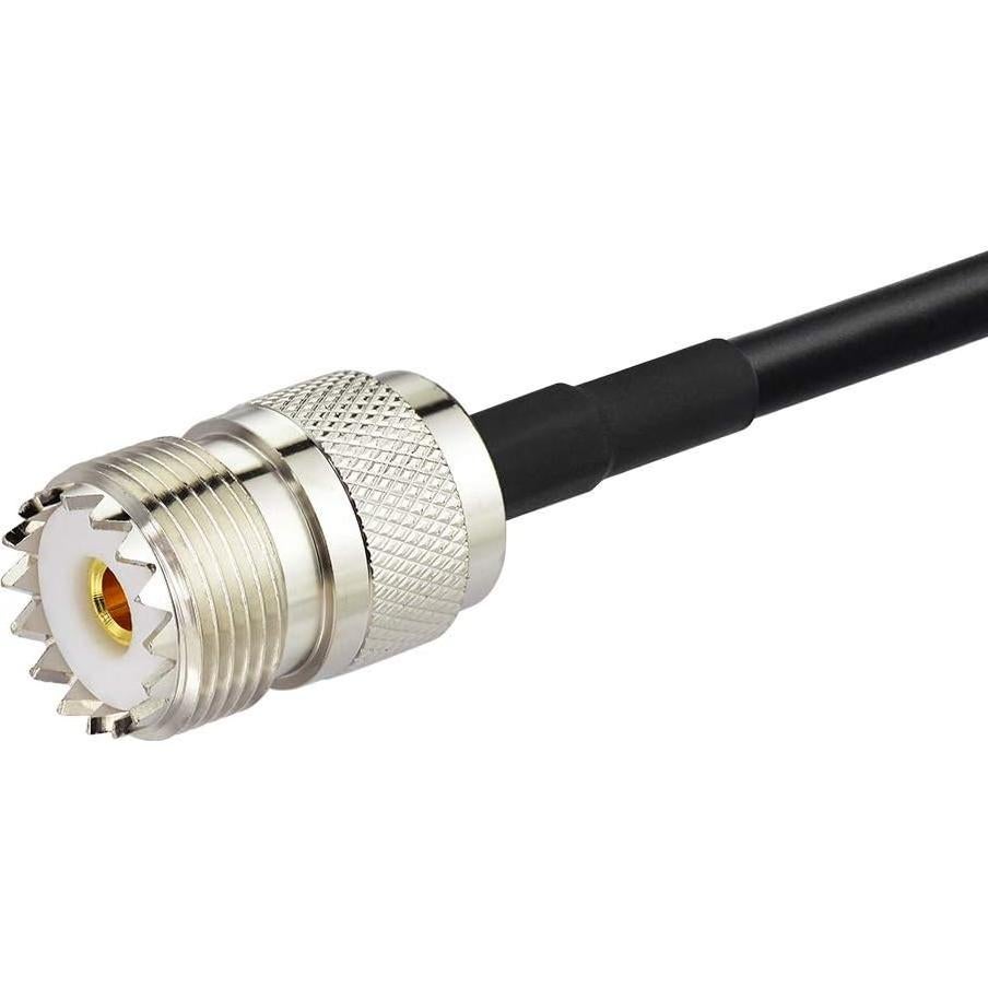 Cable Coaxial RG58 1m Bingfu UHF PL259 a SO239 para Radio