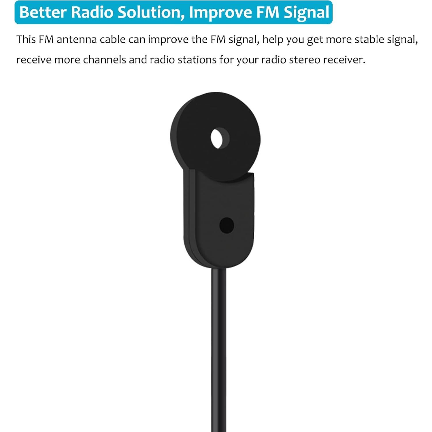 Antena FM Interior Fancasee 1.5m 75 Ohm Conector Tipo F