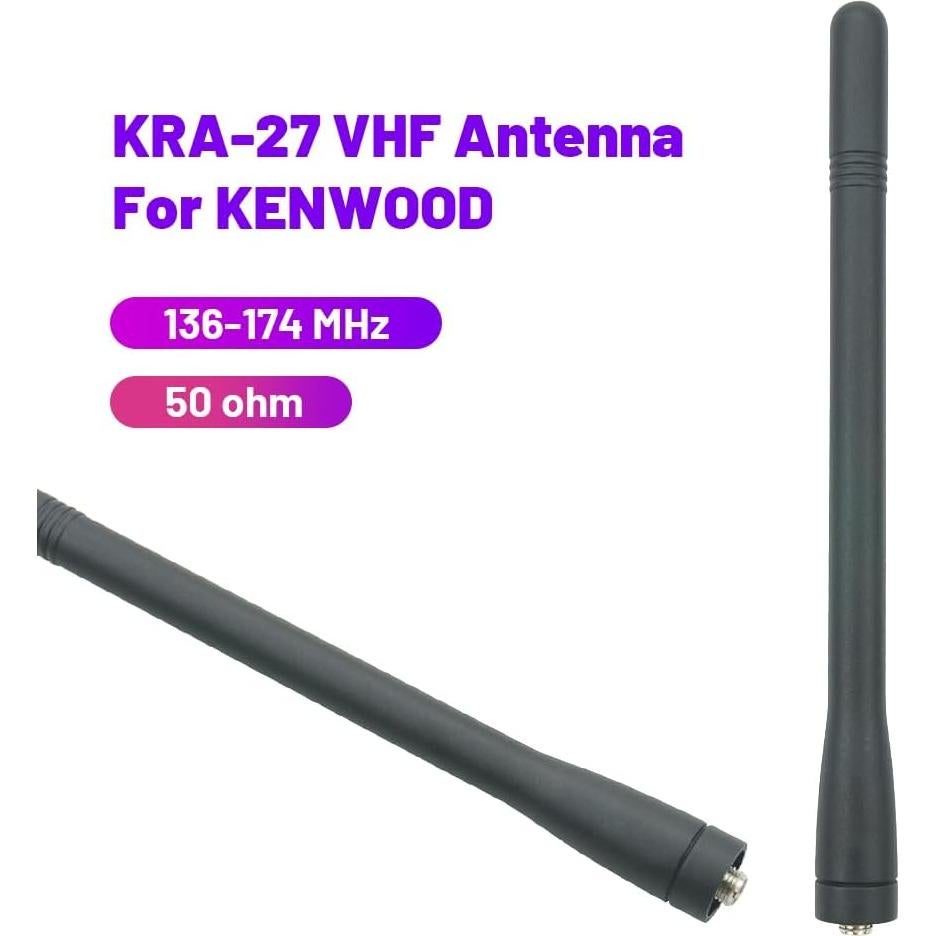 Antena VHF 136-174 MHz Kenwood KRA27 - 2 Piezas 16.76 cm
