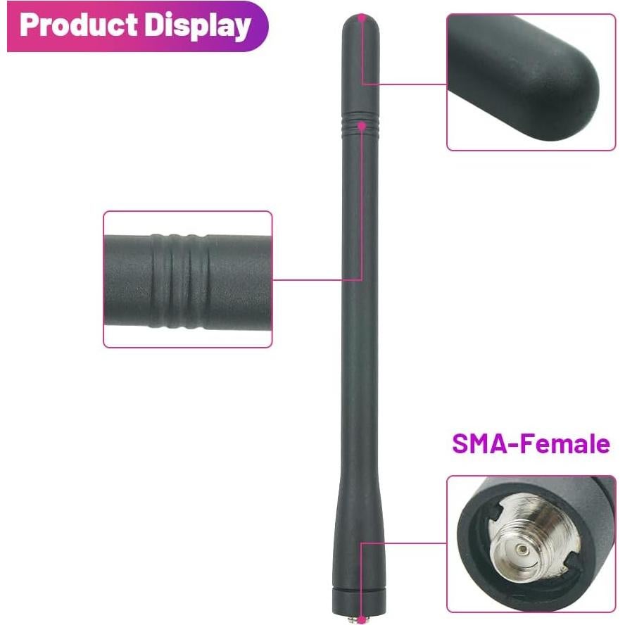 Antena VHF 136-174 MHz Kenwood KRA27 - 2 Piezas 16.76 cm