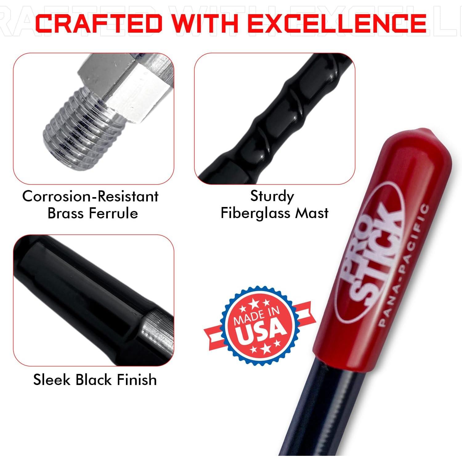 Antena de Radio CB Prostick 2 Pies Fibra de Vidrio 1000W