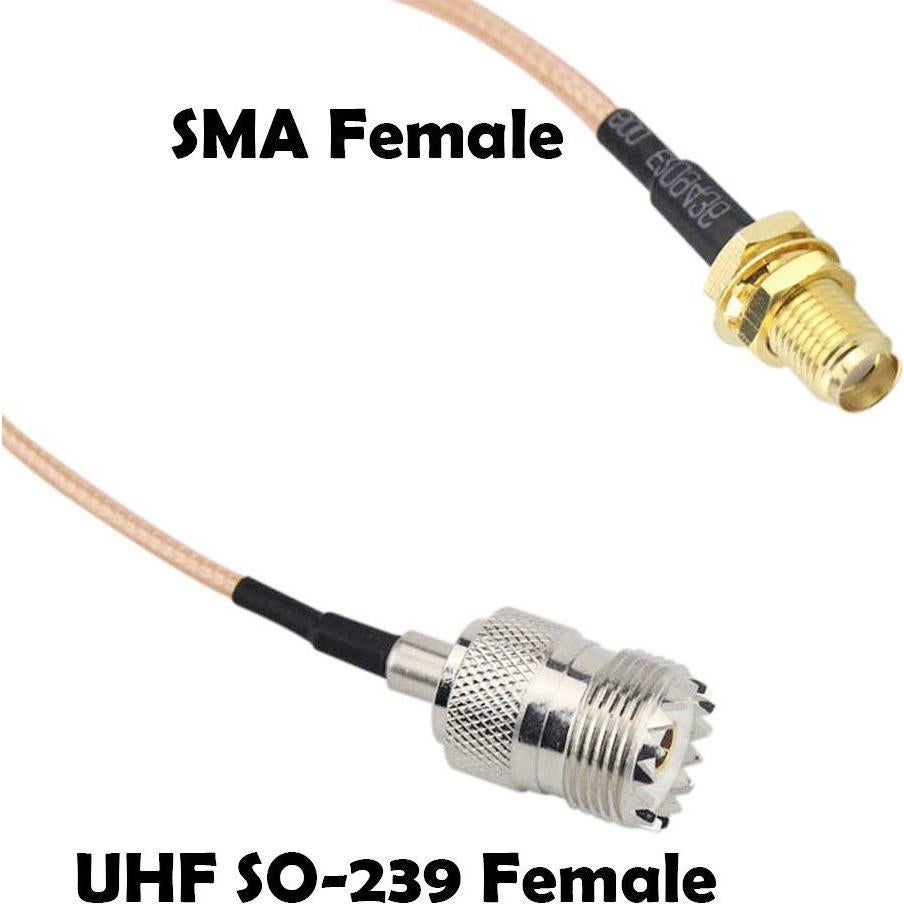 Cable Adaptador Antena SMA Femenino a UHF 15.24 cm TengKo