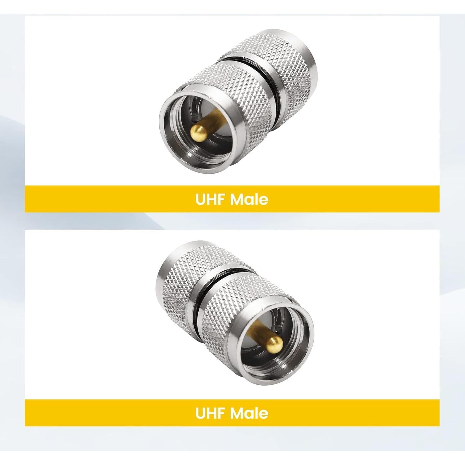 Conector Coaxial UHF Macho a Macho Anina 2 Pcs 50 Ohm