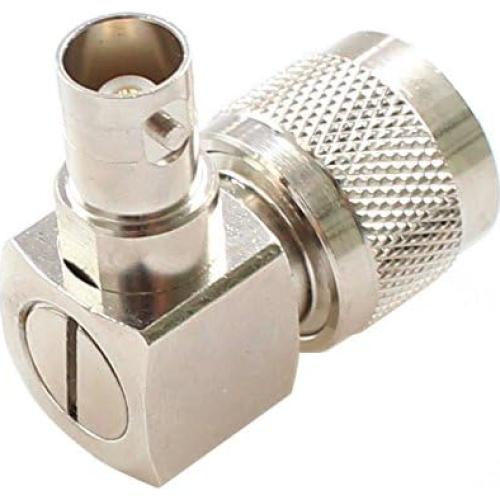 Adaptador Coaxial UHF PL259 a BNC 90° - Exgoofit (Paquete de 2)