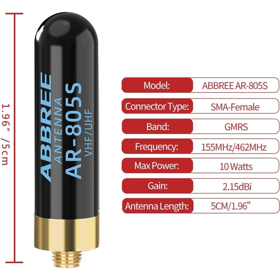 Antena de Radioaficionado ABBREE AR-805S VHF/UHF 144/430MHz