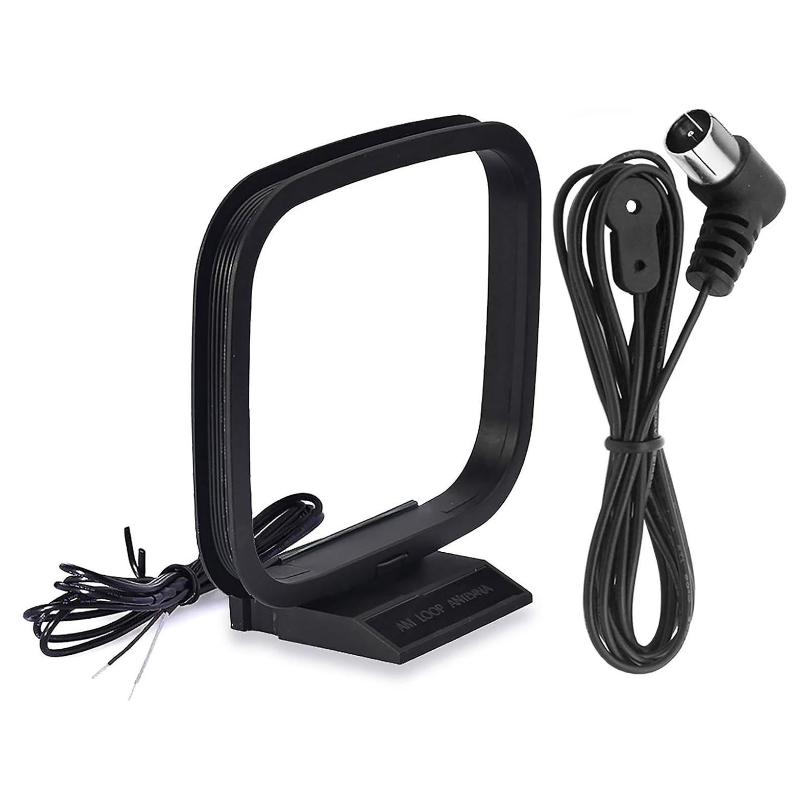 Antena FM 75 Ohm Bingfu + Antena de Bucle AM para Receptores