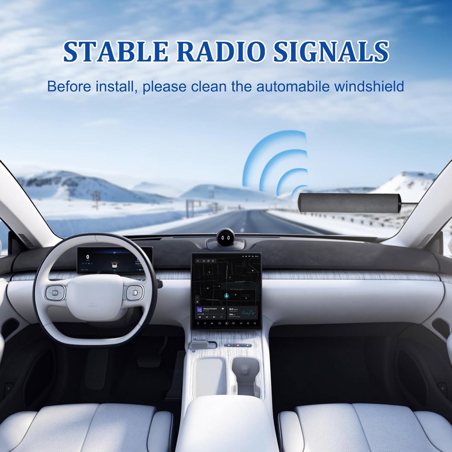 Antena de Radio AM/FM Bysimilai Oculta para Coche 3M