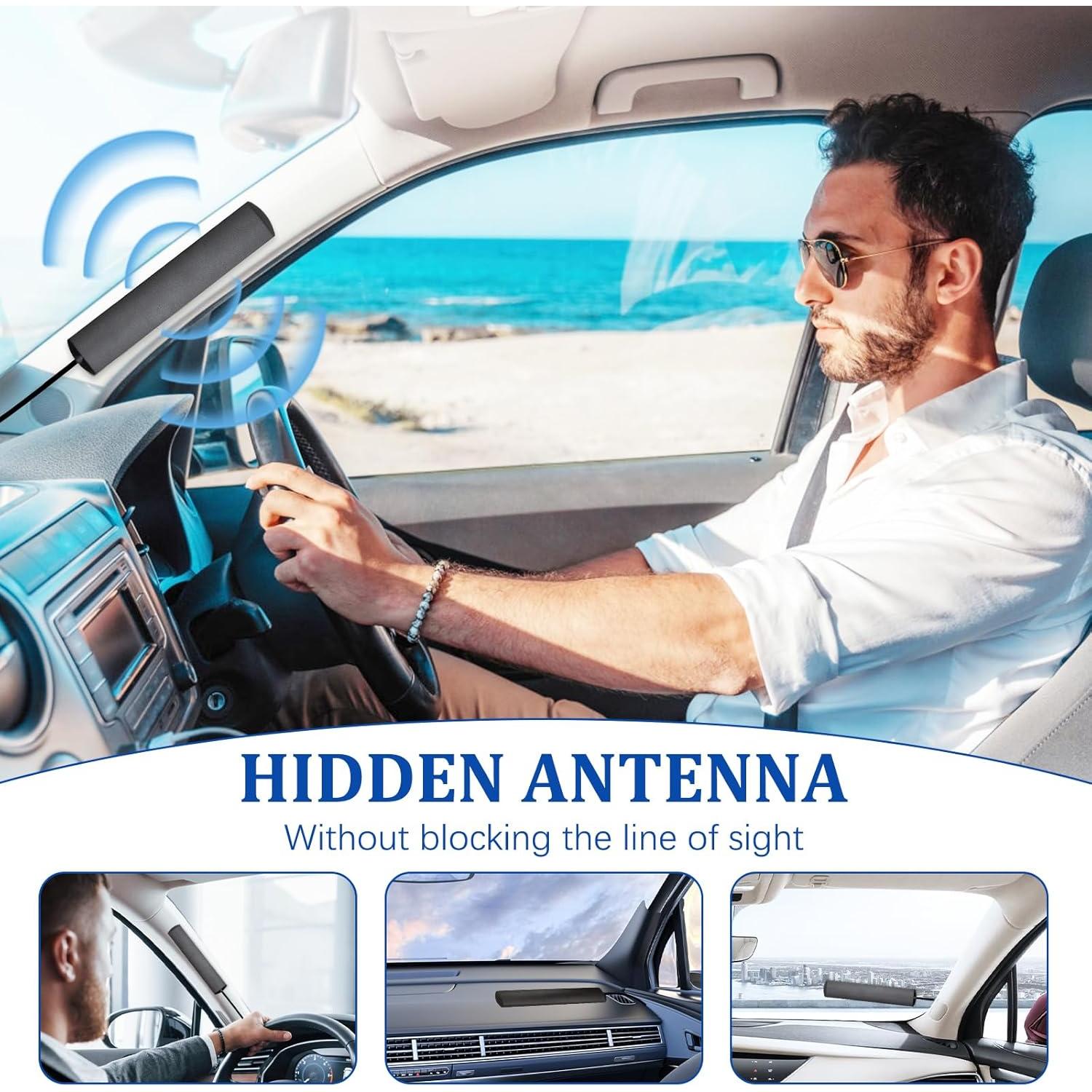 Antena de Radio AM/FM Bysimilai Oculta para Coche 3M