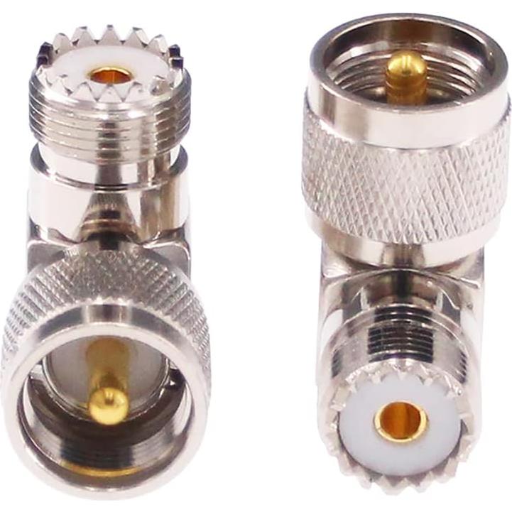 Adaptador Coaxial RF UHF Macho PL259 a Hembra SO239 2pcs