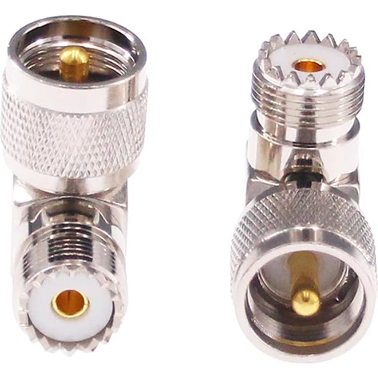 Adaptador Coaxial RF UHF Macho PL259 a Hembra SO239 2pcs