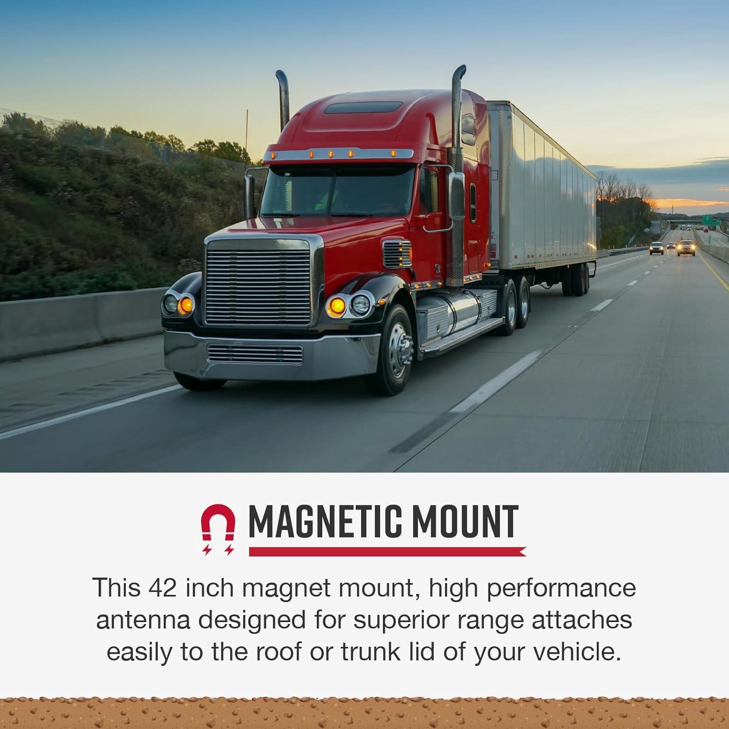 Antena CB Cobra HGA 1500 Magnética 91.44 cm 300W para Vehículos