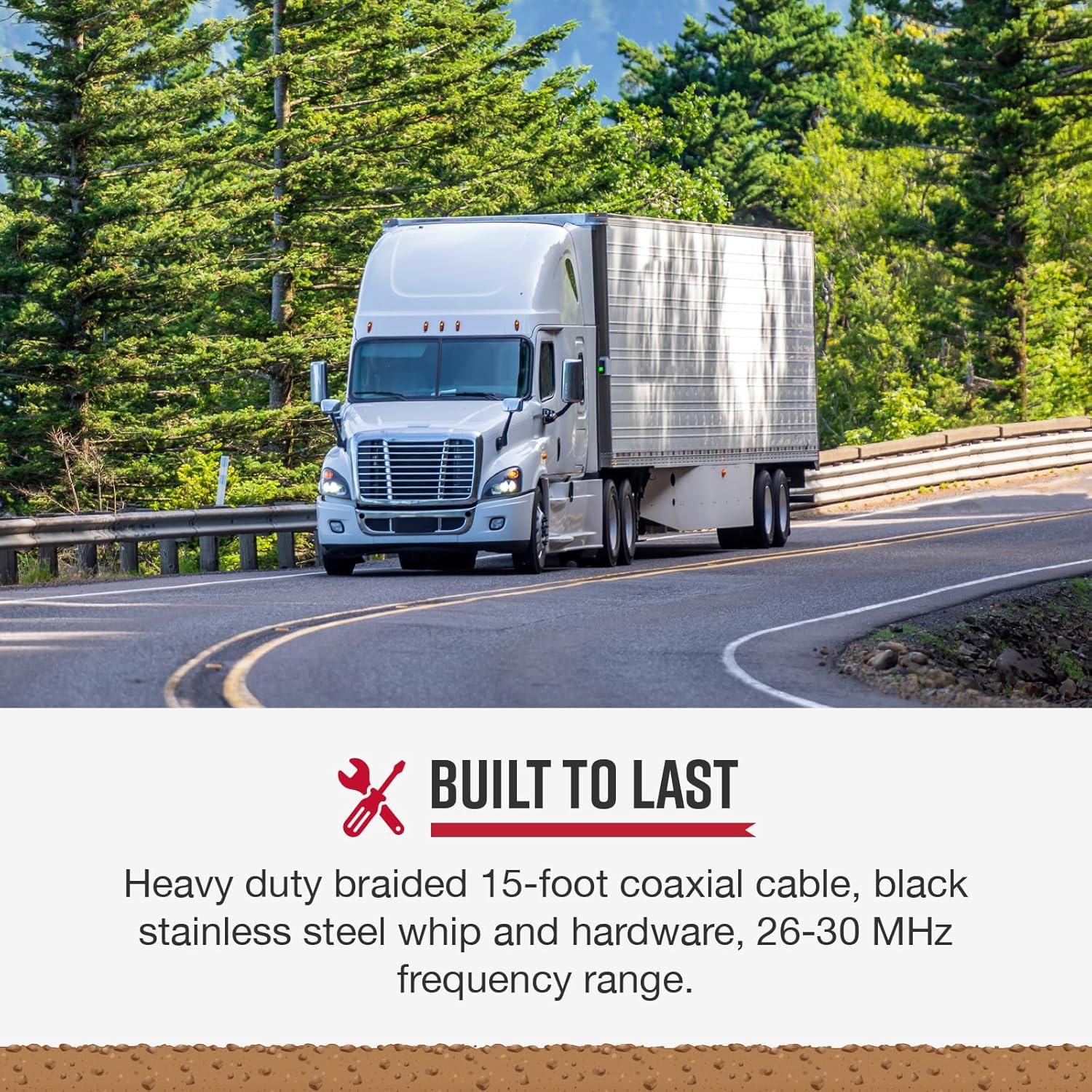 Antena CB Cobra HGA 1500 Magnética 91.44 cm 300W para Vehículos