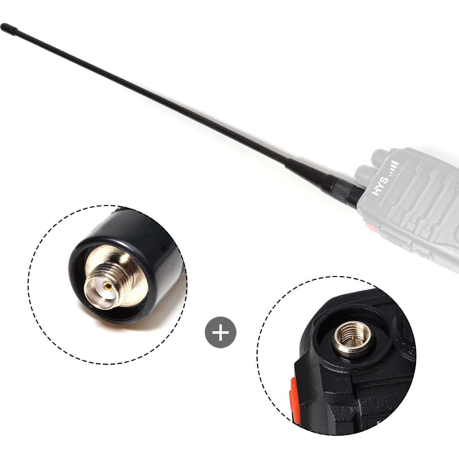 Antena GMRS UAYESOK SMA-Femenino 2.5dBi para Baofeng y BTECH