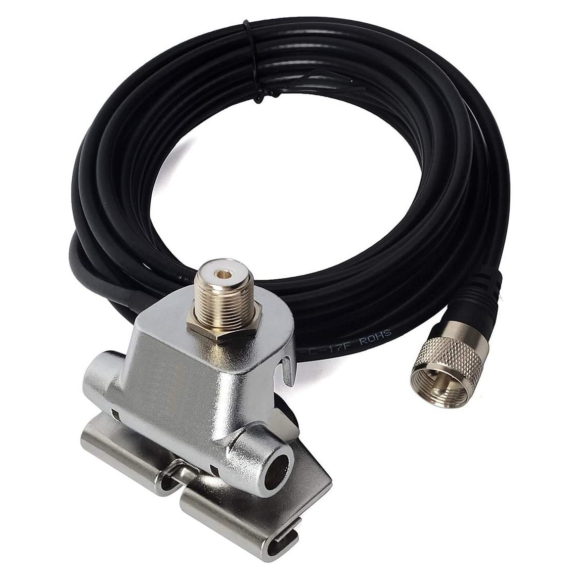 Base de Clip Antena Móvil HYS SO239 a PL259 5m RG-58