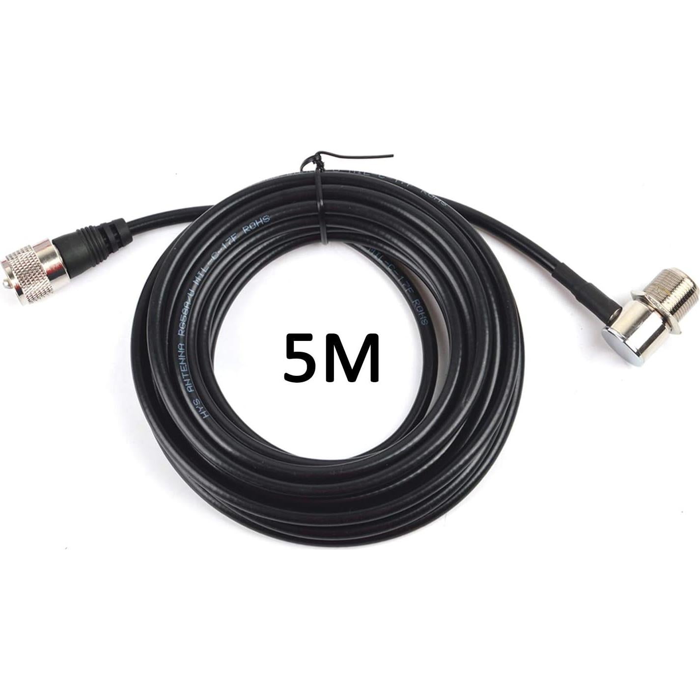 Base de Clip Antena Móvil HYS SO239 a PL259 5m RG-58