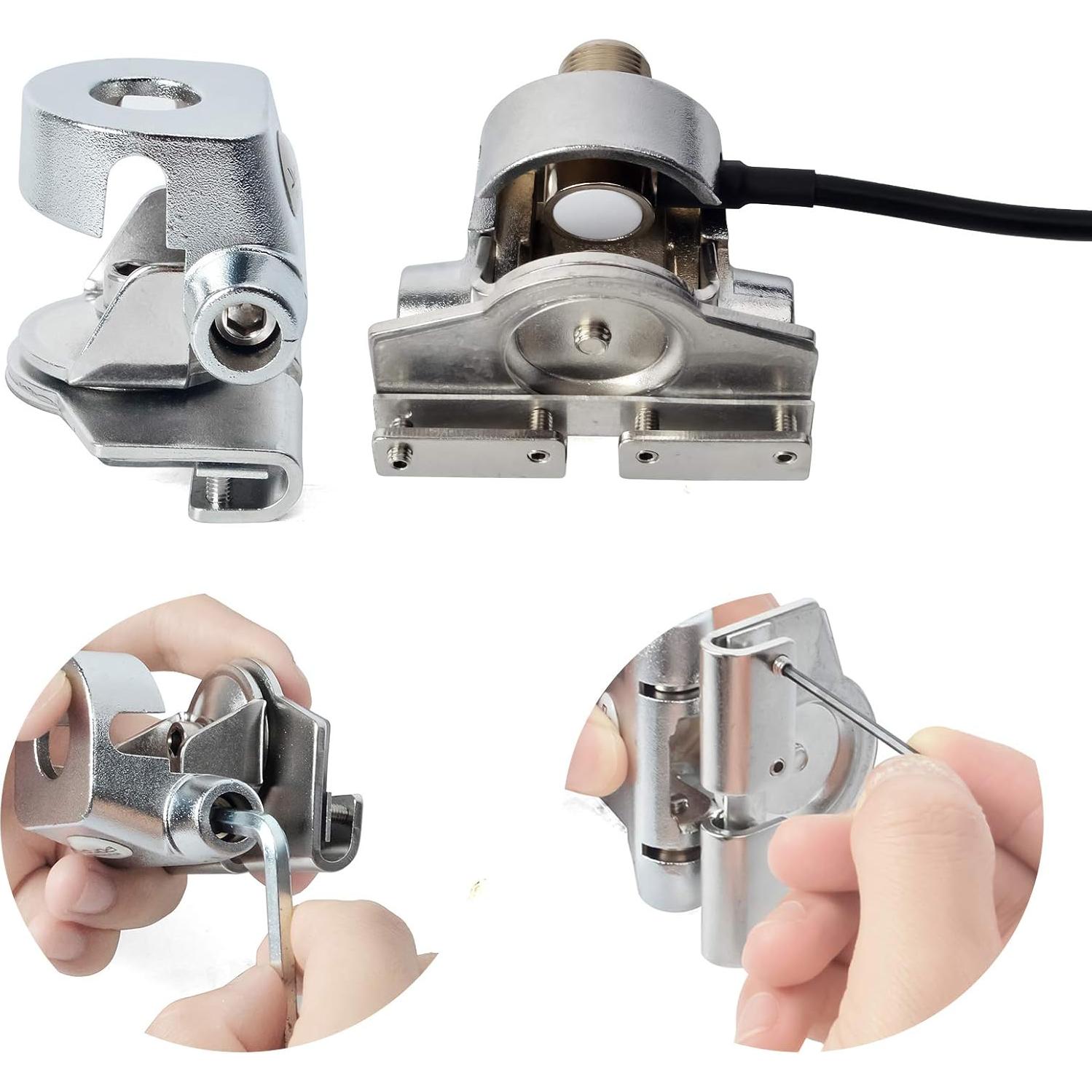 Base de Clip Antena Móvil HYS SO239 a PL259 5m RG-58