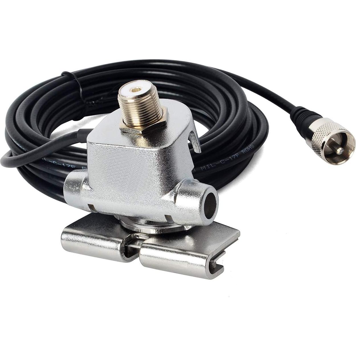 Base de Clip Antena Móvil HYS SO239 a PL259 5m RG-58