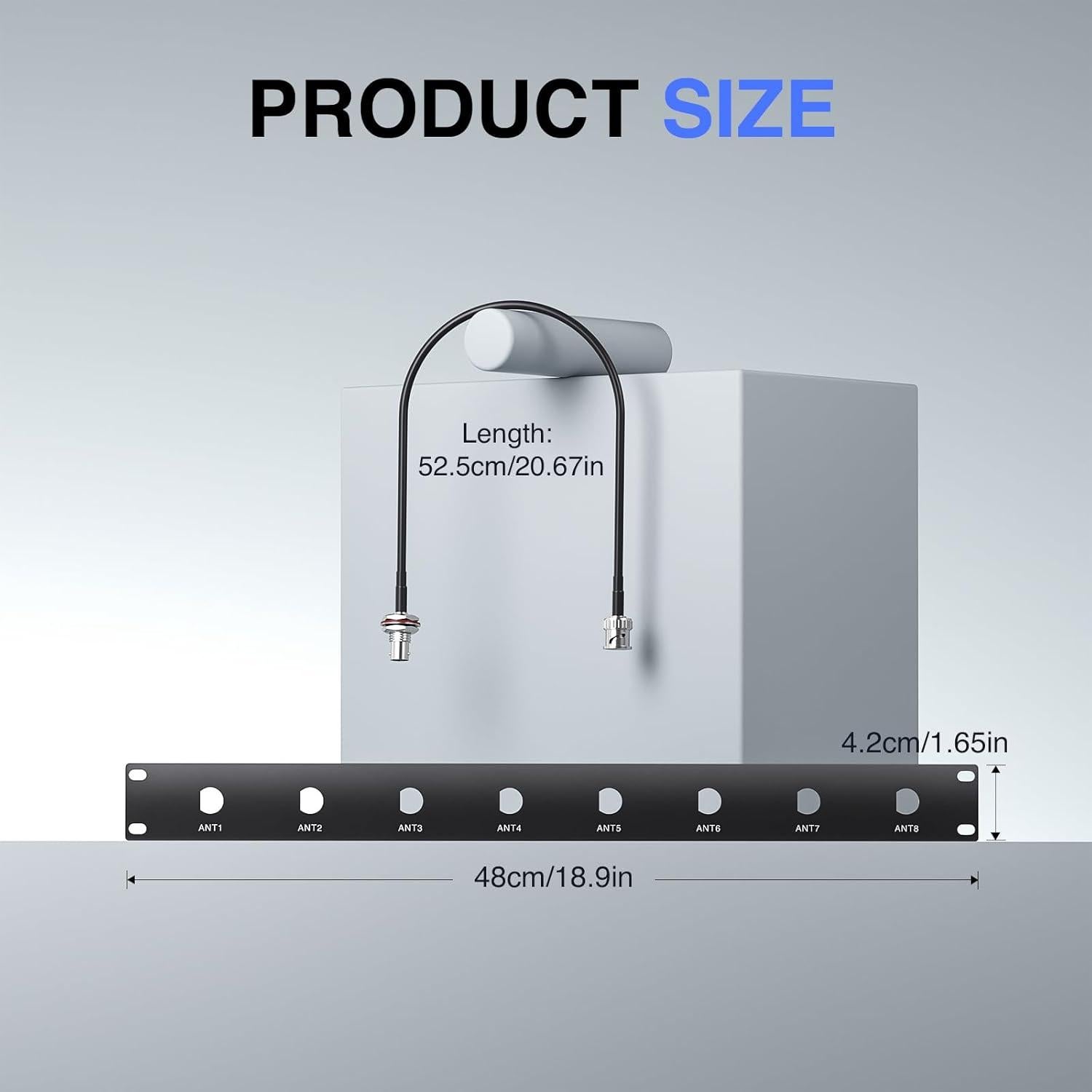 Kit de Antena BNC Phenyx Pro con 4 Cables de 50cm para Rack