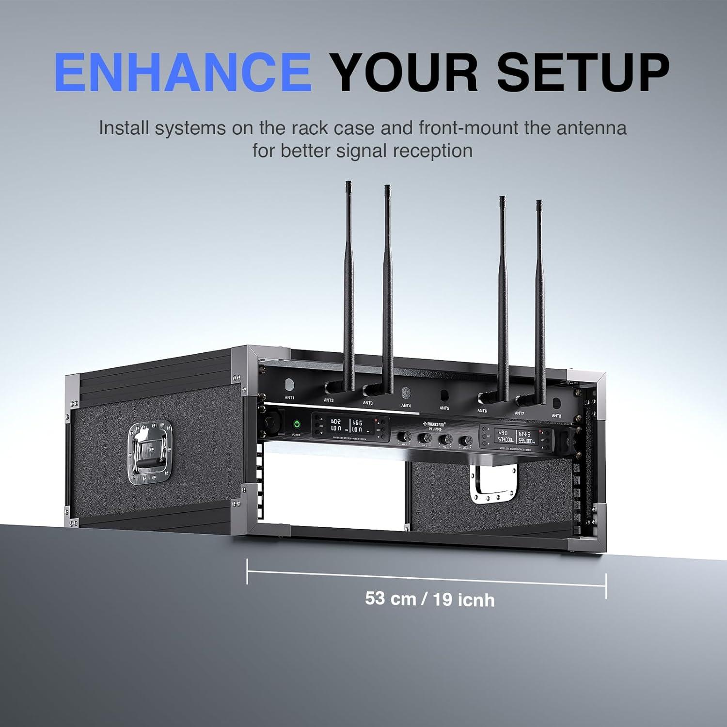 Kit de Antena BNC Phenyx Pro con 4 Cables de 50cm para Rack