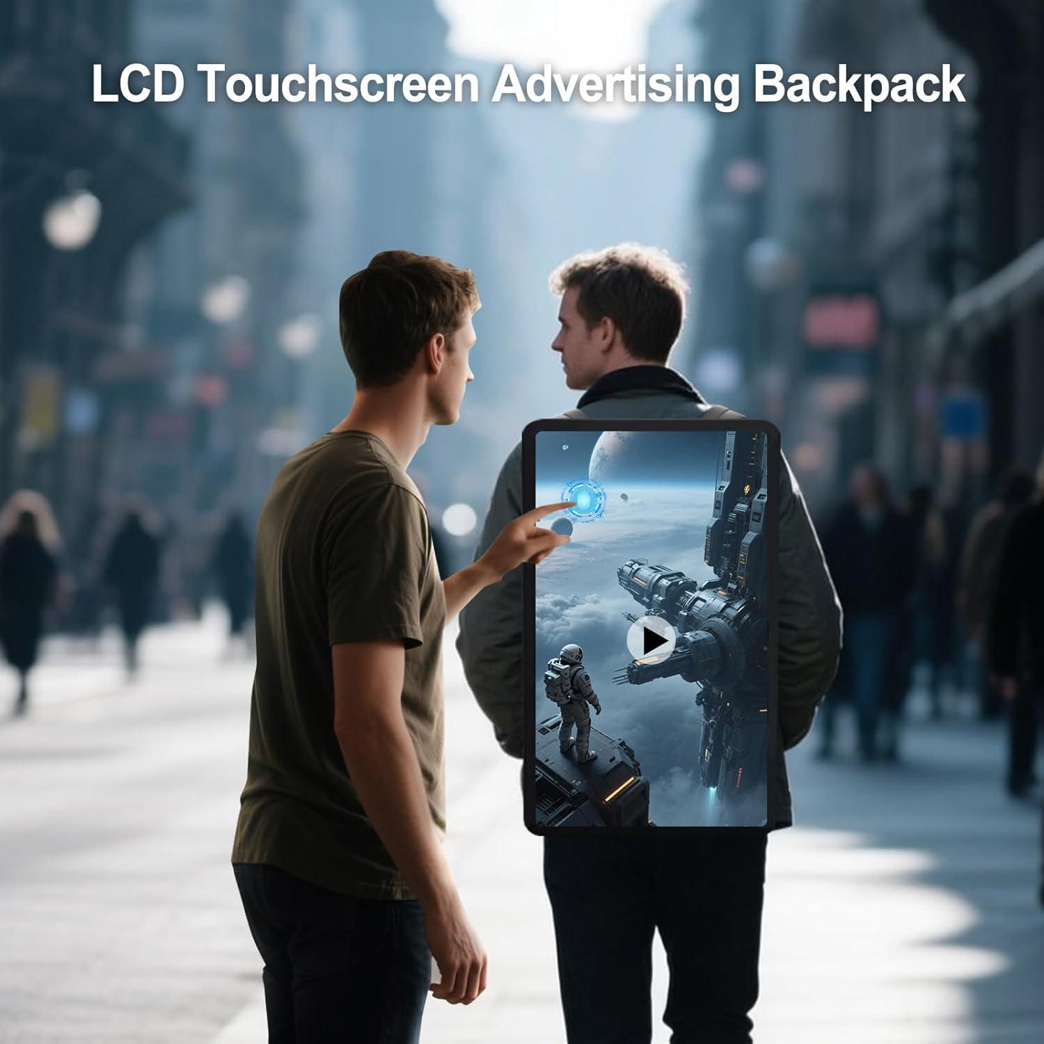 Mochila Publicitaria Digital Pyimgus 21.5" Pantalla Táctil IP65