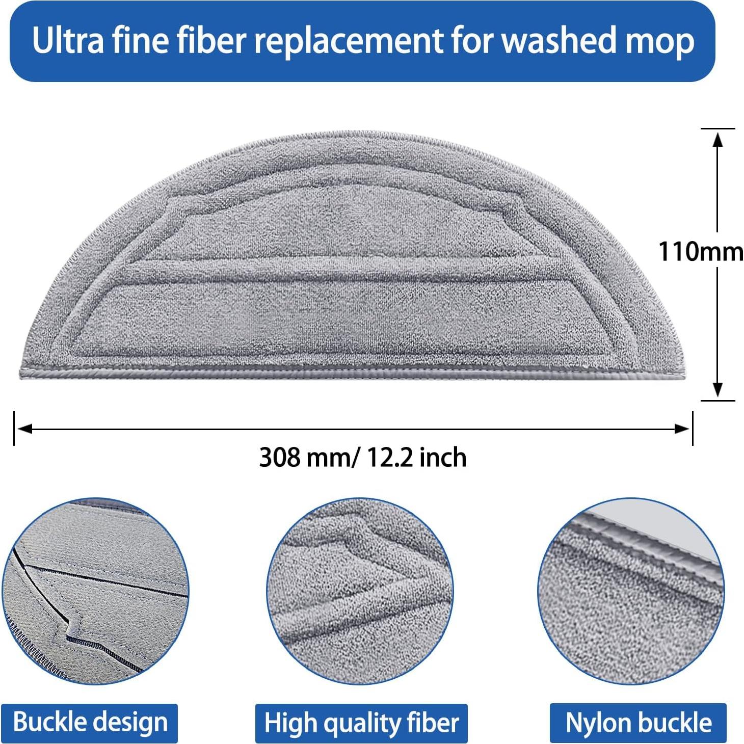 Paquete de 8 paños de mopa Munt Taishan para Roborock Q10