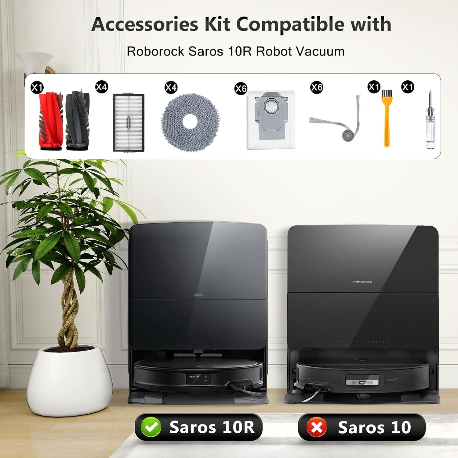 Kit de Accesorios Soniicmomo para Aspiradora Roborock Saros 10R