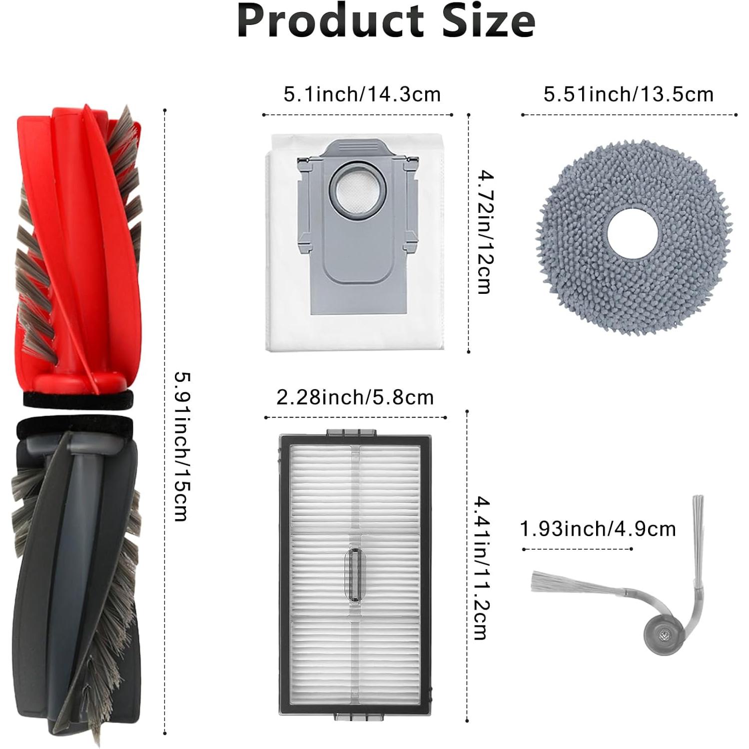 Kit de Accesorios Soniicmomo para Aspiradora Roborock Saros 10R