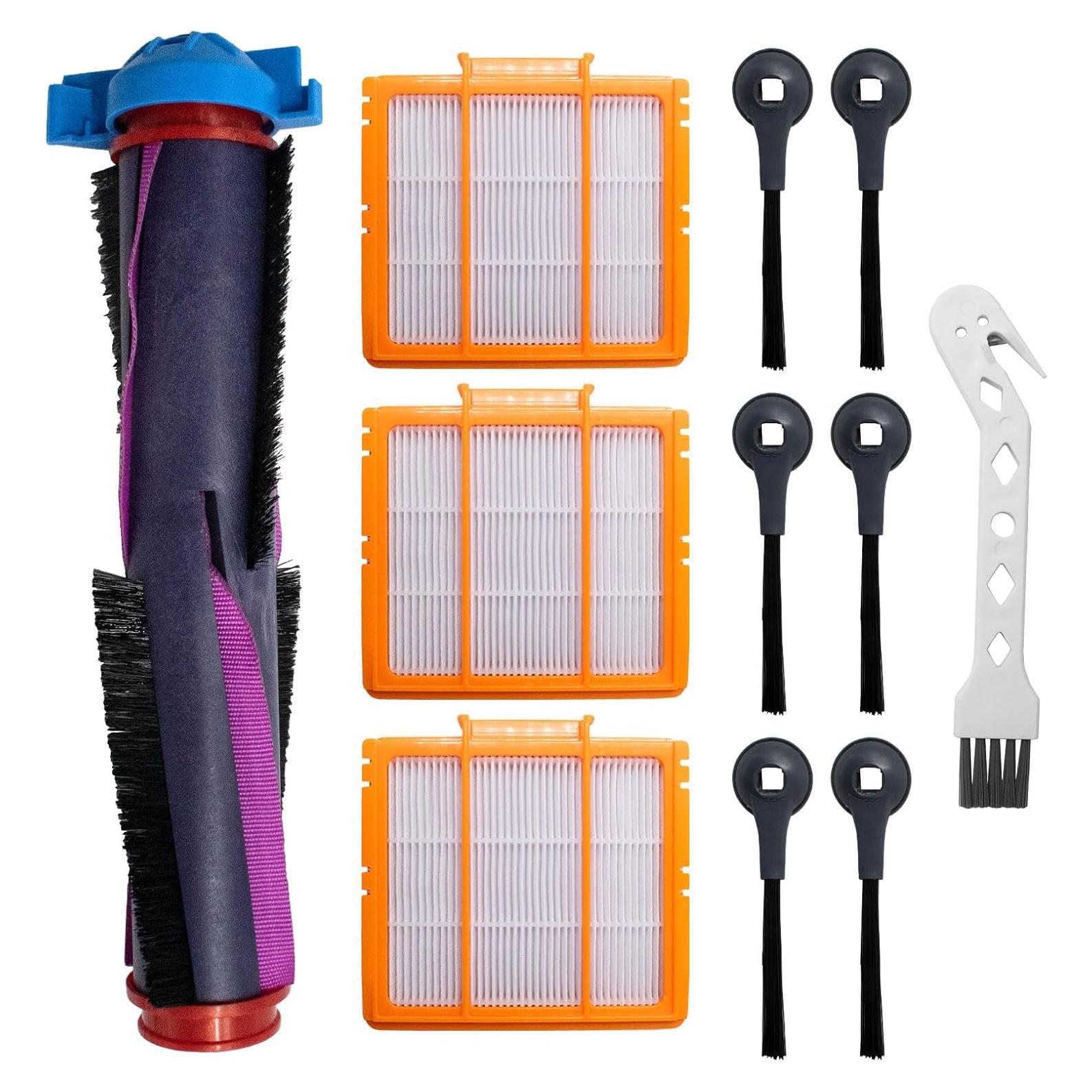 Repuestos para Aspiradora Shark FyndAna RV2820AE - 1 Cepillo, 6 Laterales, 3 Filtros HEPA