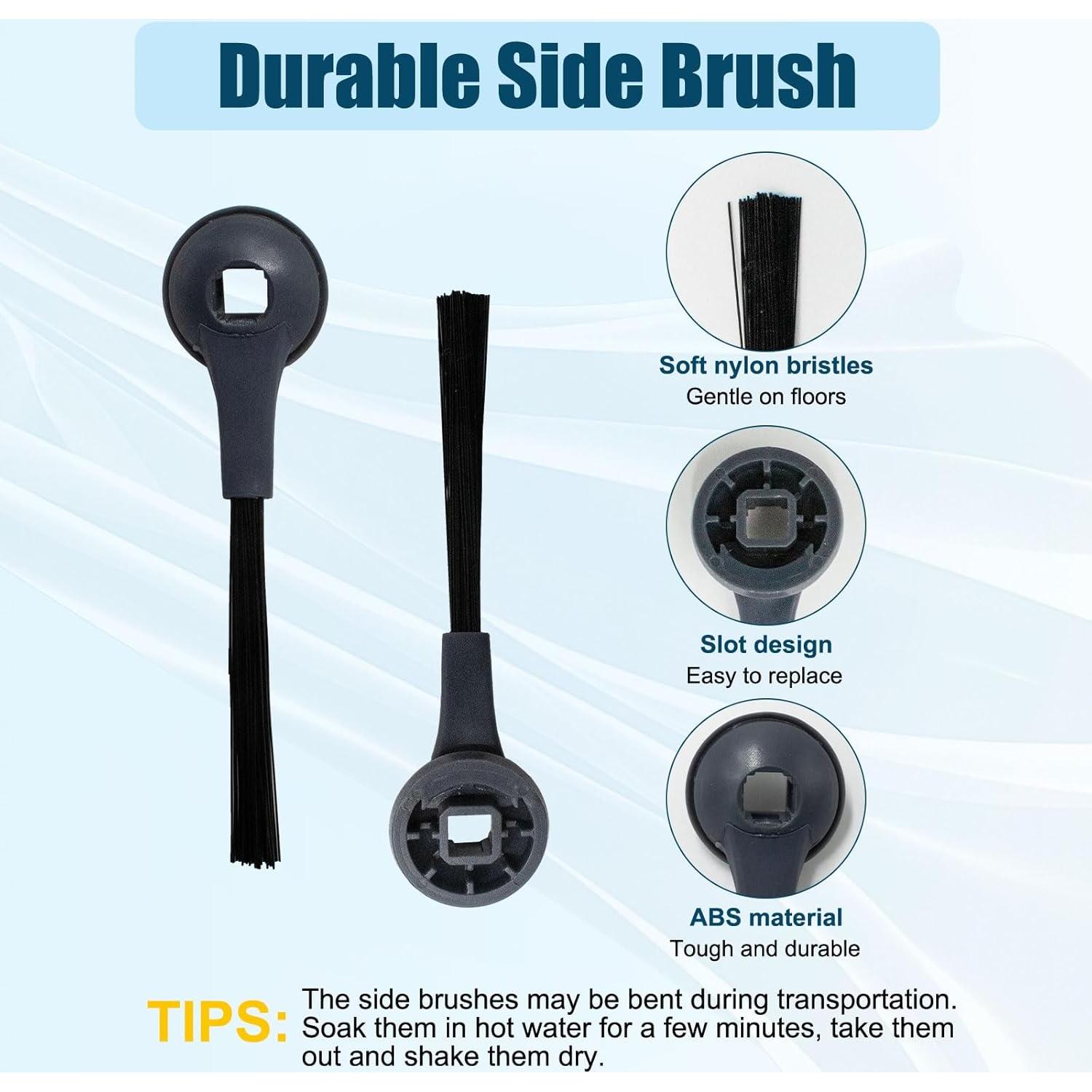 Repuestos para Aspiradora Shark FyndAna RV2820AE - 1 Cepillo, 6 Laterales, 3 Filtros HEPA