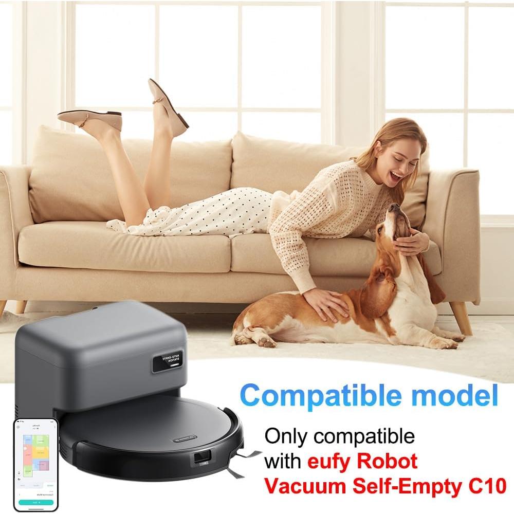 Accesorios Zengerent C10 para Aspirador Robot Eufy C10 - 1 Cepillo Principal, 4 Filtros HEPA, 4 Cepillos Laterales