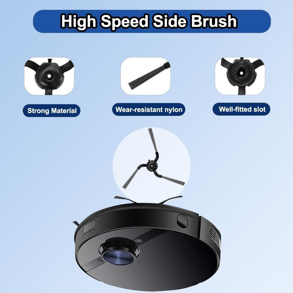 Accesorios Zengerent C10 para Aspirador Robot Eufy C10 - 1 Cepillo Principal, 4 Filtros HEPA, 4 Cepillos Laterales