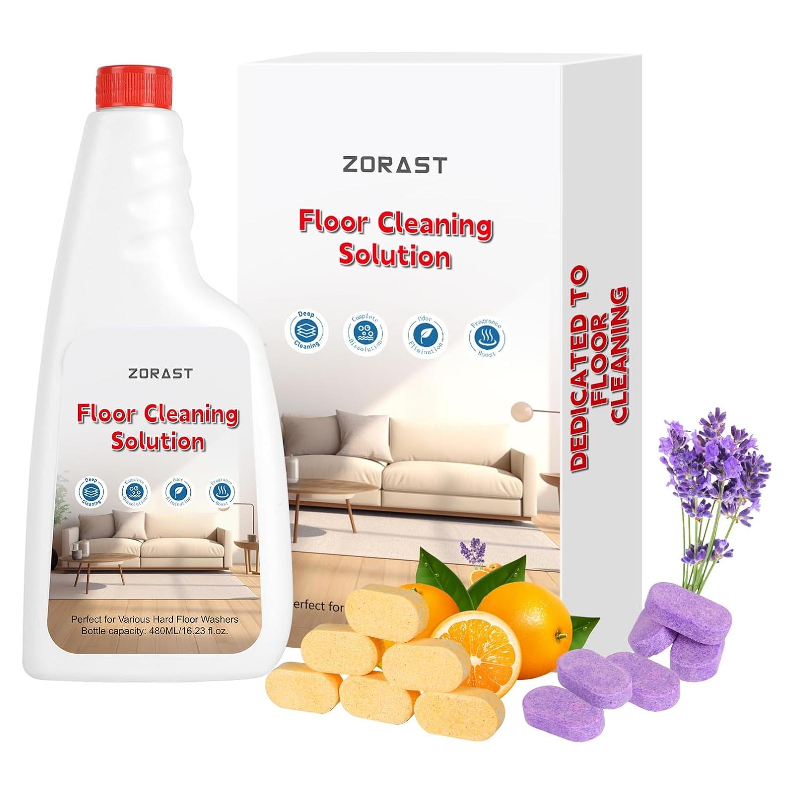 Tabletas de Limpieza de Pisos ZORAST 12 PCS Aroma Lavanda Naranja