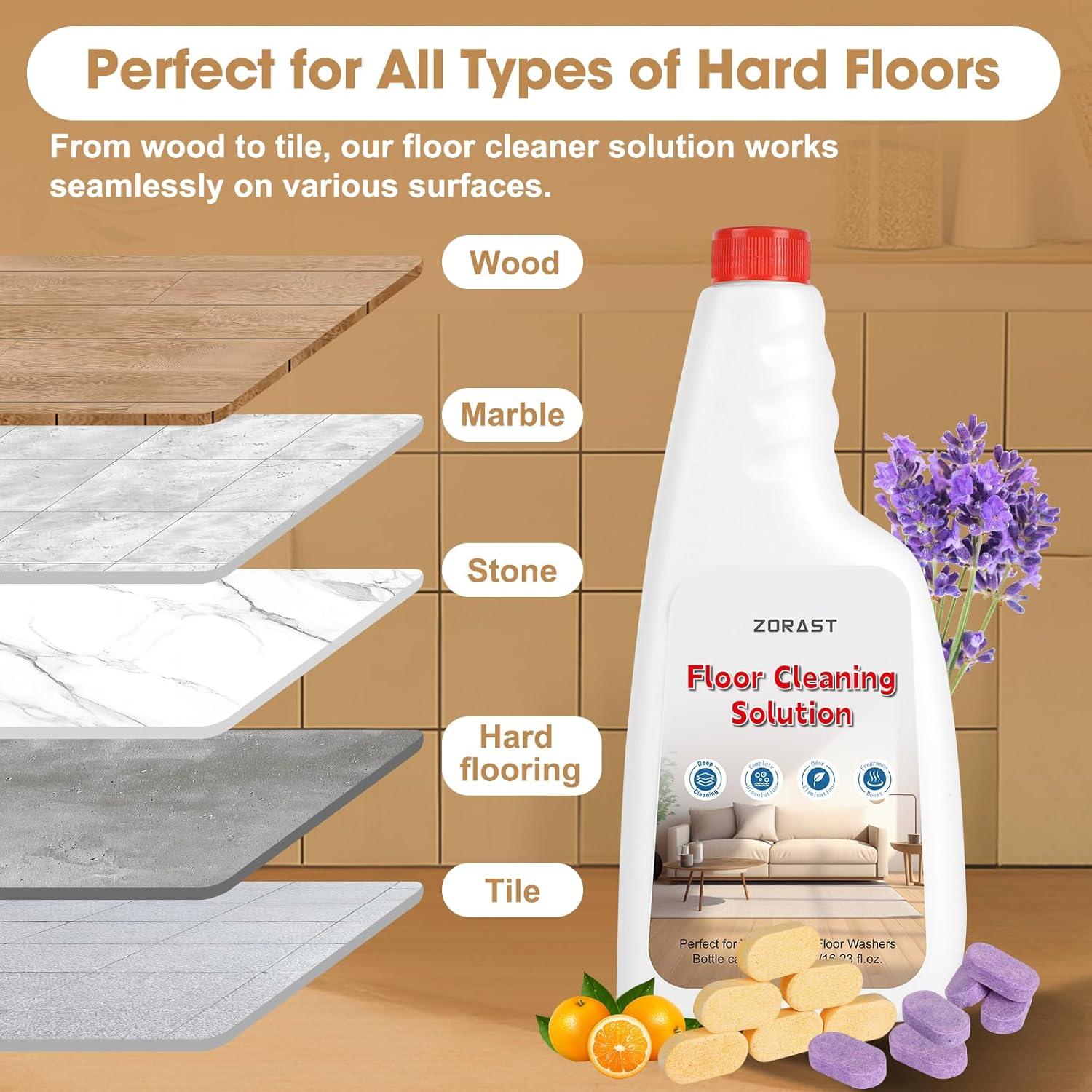 Tabletas de Limpieza de Pisos ZORAST 12 PCS Aroma Lavanda Naranja