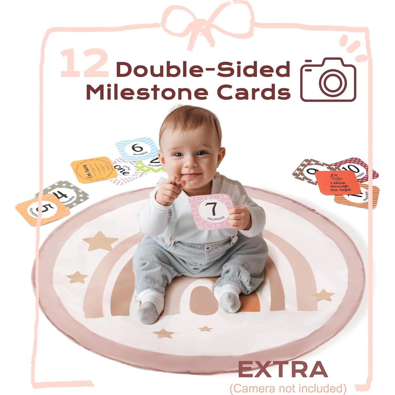 Alfombra de Juego para Bebés Rainbow BabyGym 90x90cm Lavable