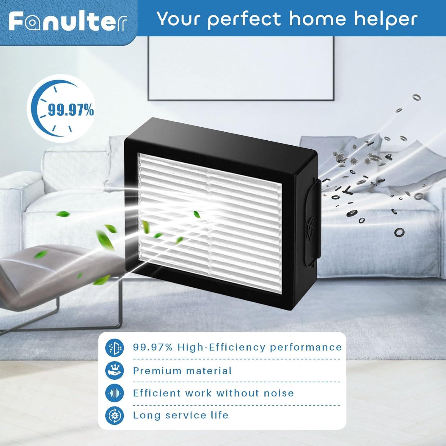 Filtros HEPA de Reemplazo Fanulter para iRobot Roomba - 6 Paquetes