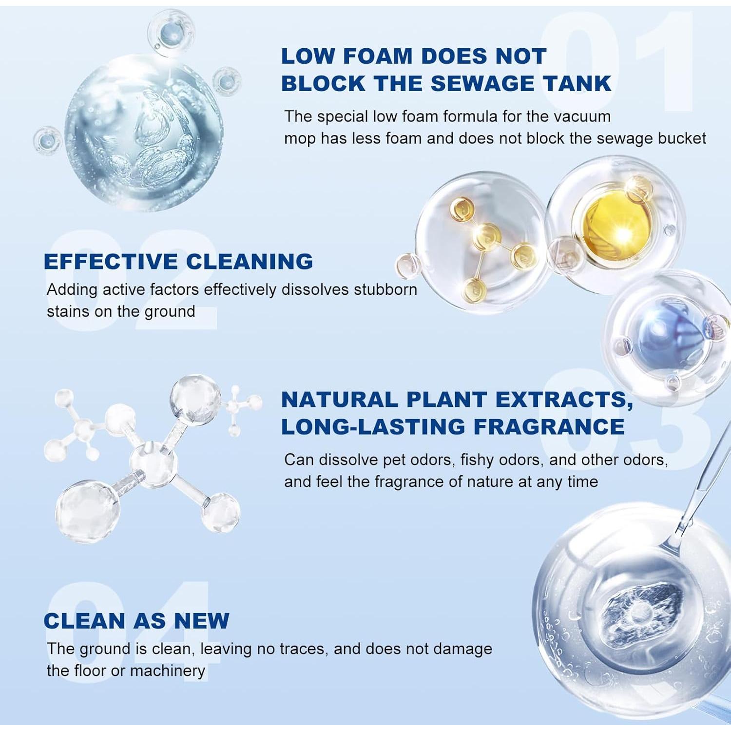 Limpiador de Suelos Aroma Lavanda 88PCS Nukisa para Aspiradoras