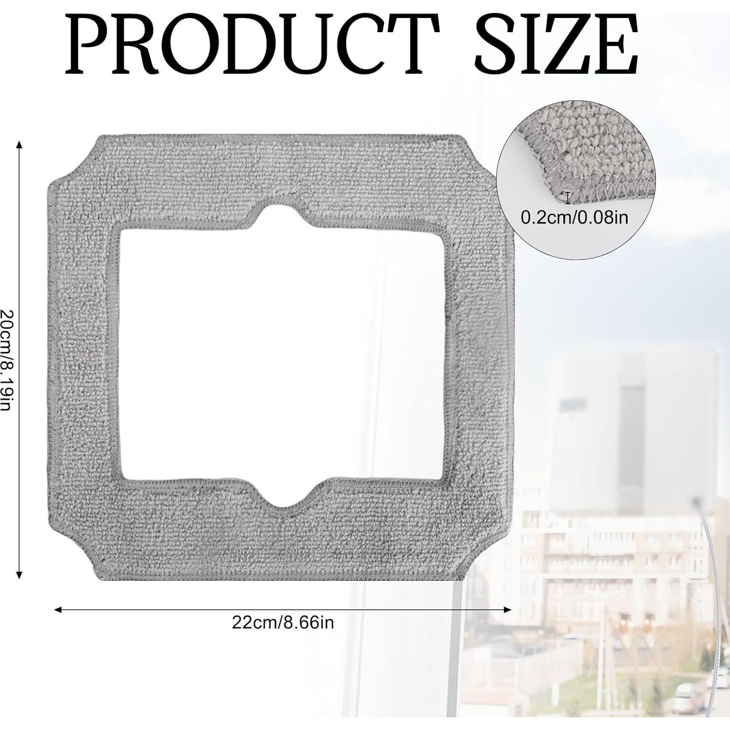 12 Almohadillas de Mopa Reemplazo ECOVACS Winbot Mini Microfibra