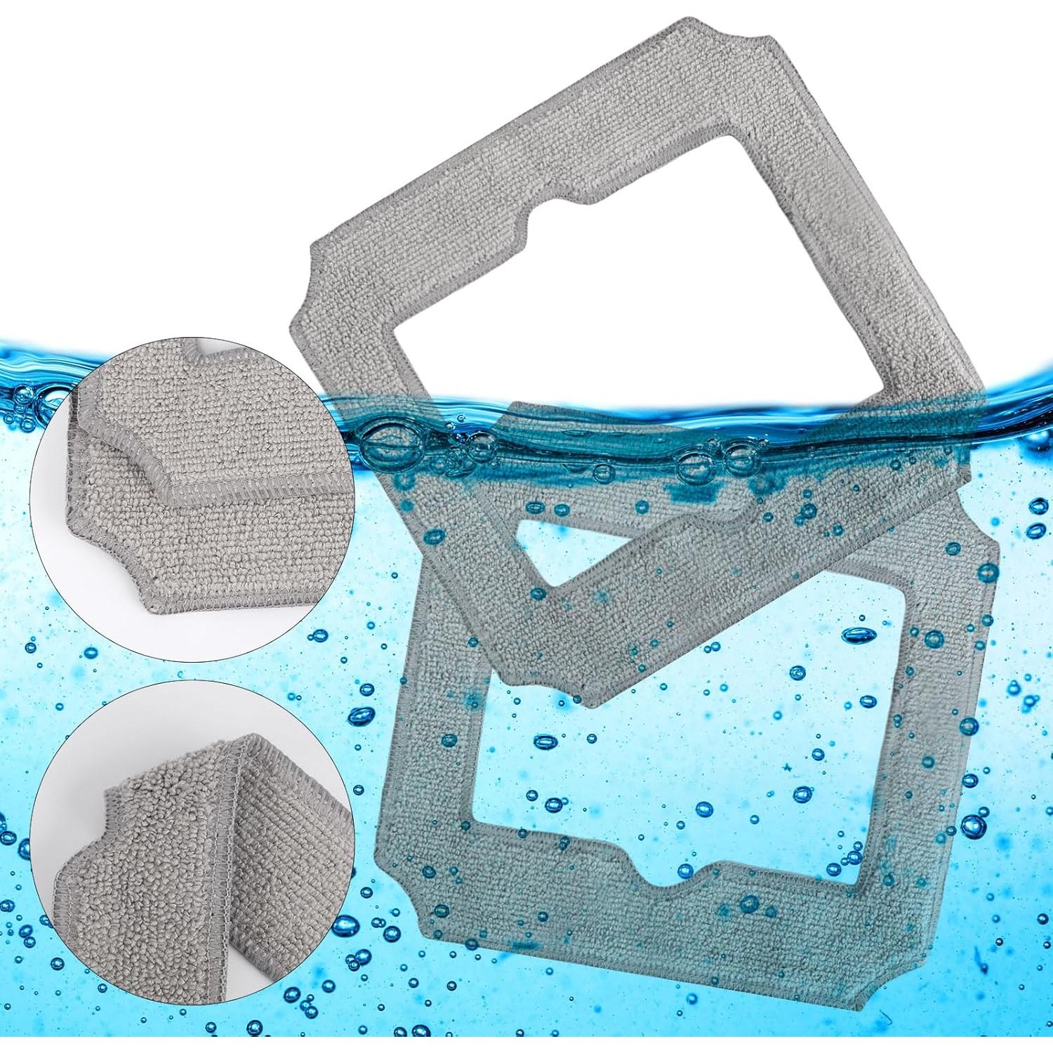 12 Almohadillas de Mopa Reemplazo ECOVACS Winbot Mini Microfibra