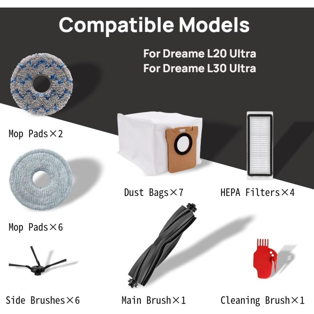 27 Piezas Repuesto Aspiradora Dreame L30 Ultra/L20 Ultra