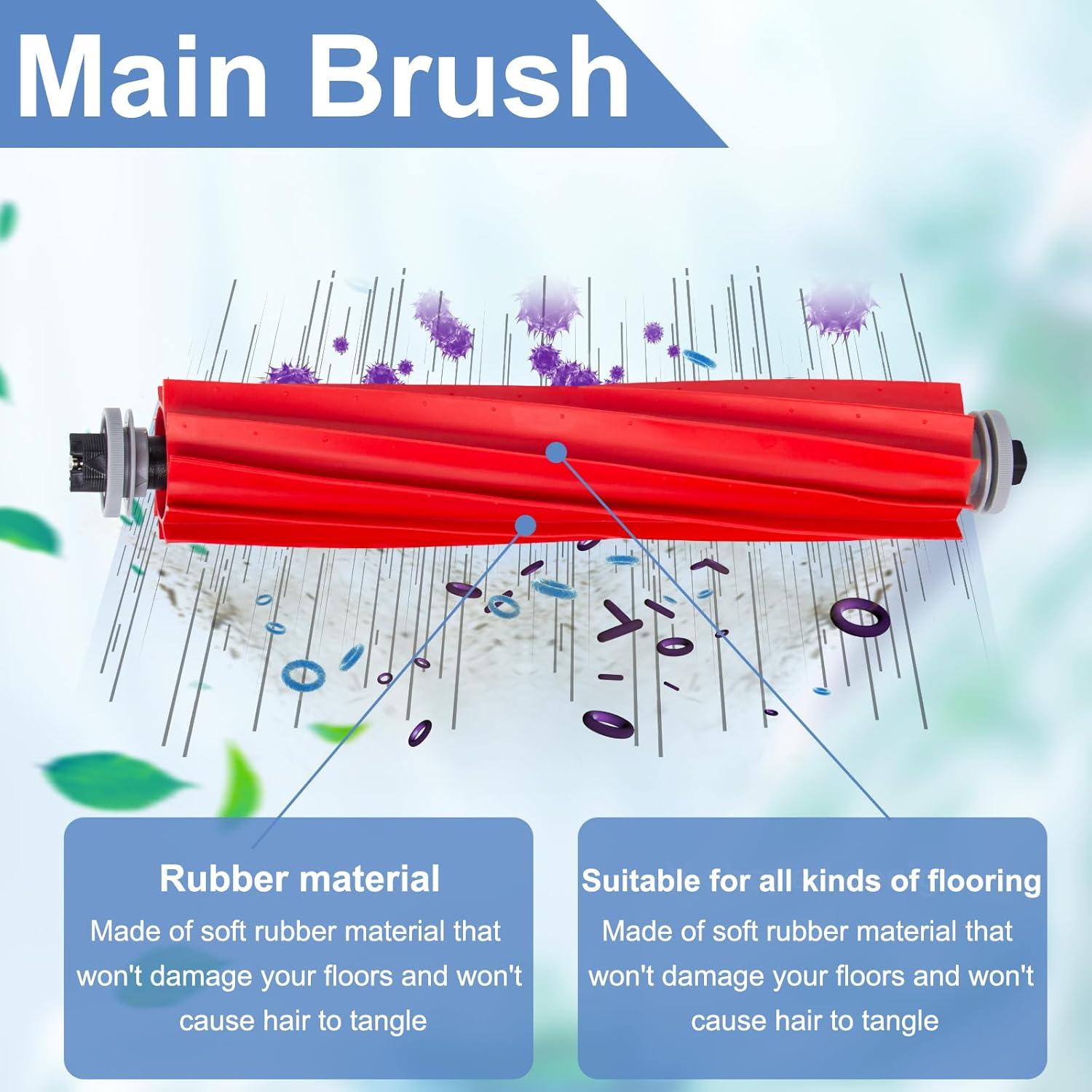 Kit de Accesorios Jegehoyo para Roborock QV 35A/35S - 1 Cepillo, 4 Filtros, 4 Paños