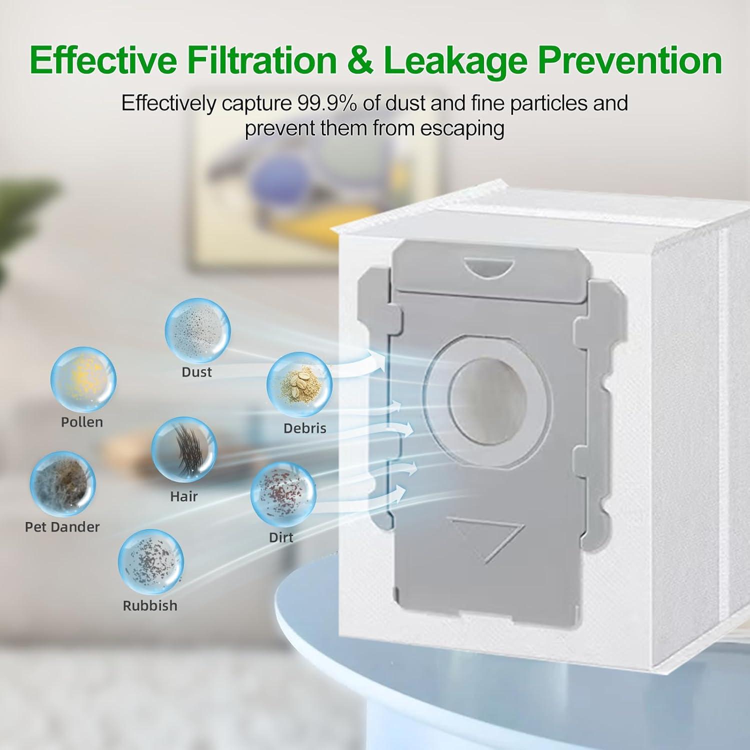 Paquete de 12 bolsas de vacío Omiracle para iRobot Roomba