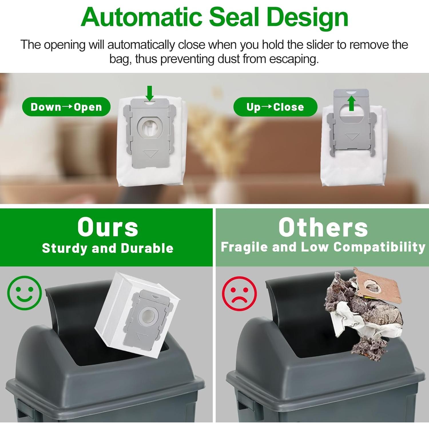 Paquete de 12 bolsas de vacío Omiracle para iRobot Roomba