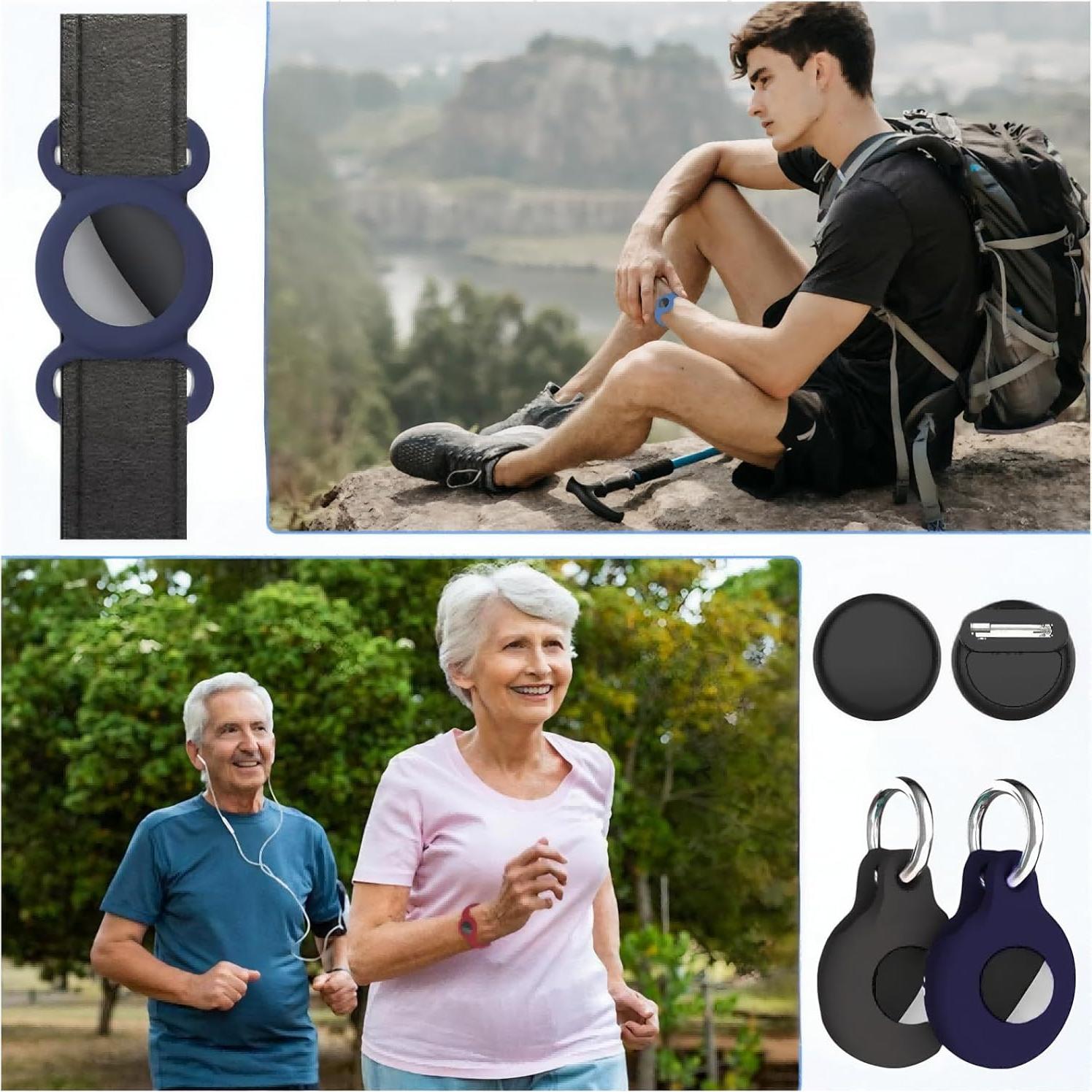 Set 8 en 1 Soporte Silicona para Apple AirTag - Protección Llaves, Mascotas